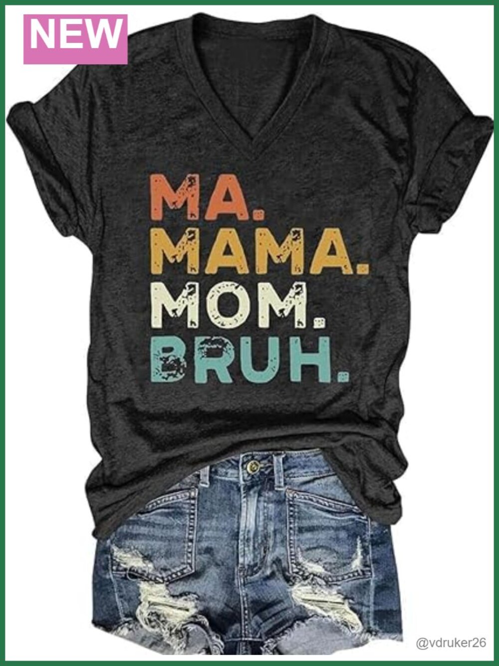 Womens V-Neck Graphic T-Shirt Short Sleeve Boho Floral Summer Tee